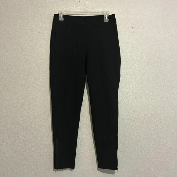 Betabrand Ankle Zip Cigarette Black Yoga Pants With Pockets - Picture 2 of 7
